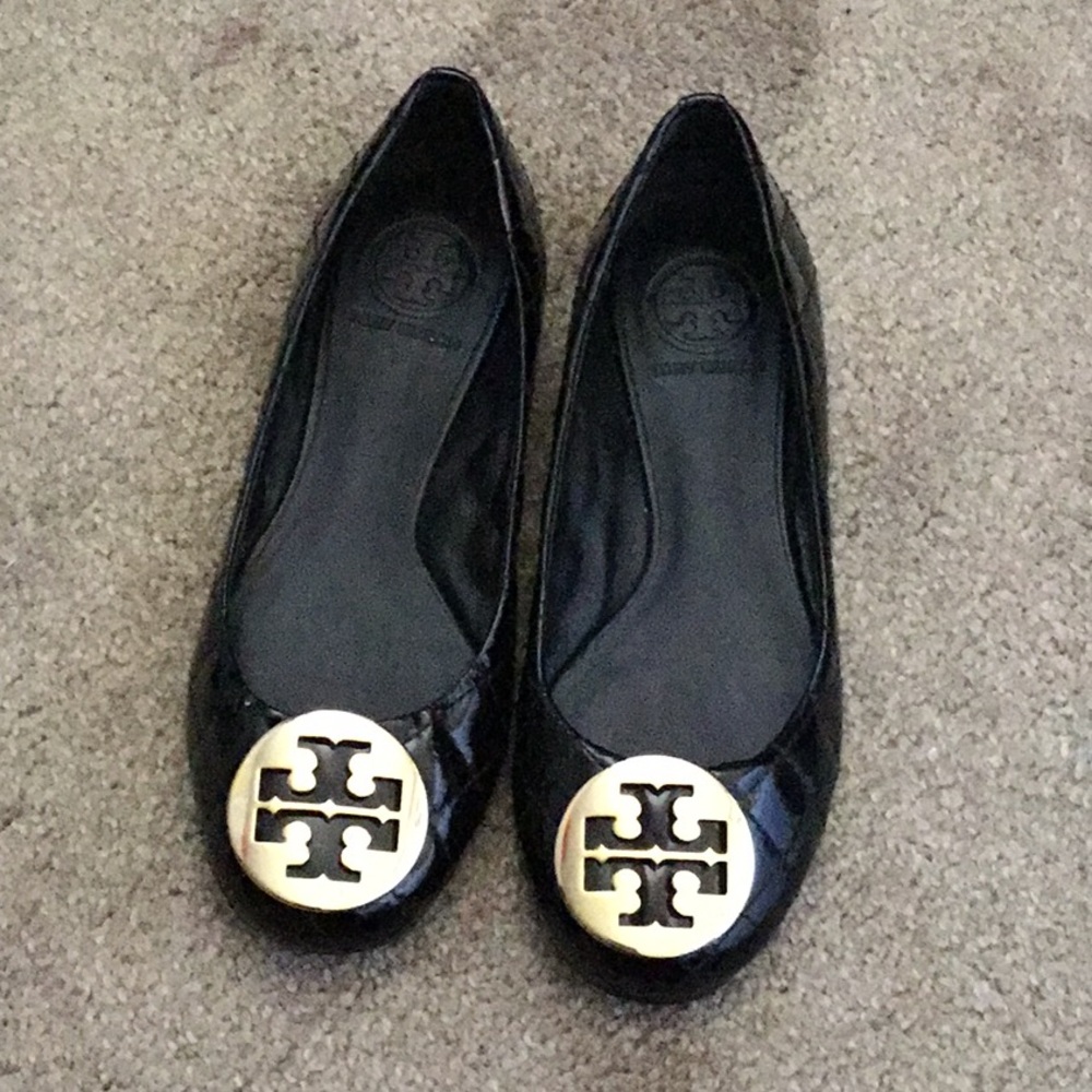 Tory Burch‎ Chelsea Cap-Toe Ballet black size 5 1/2